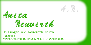 anita neuvirth business card